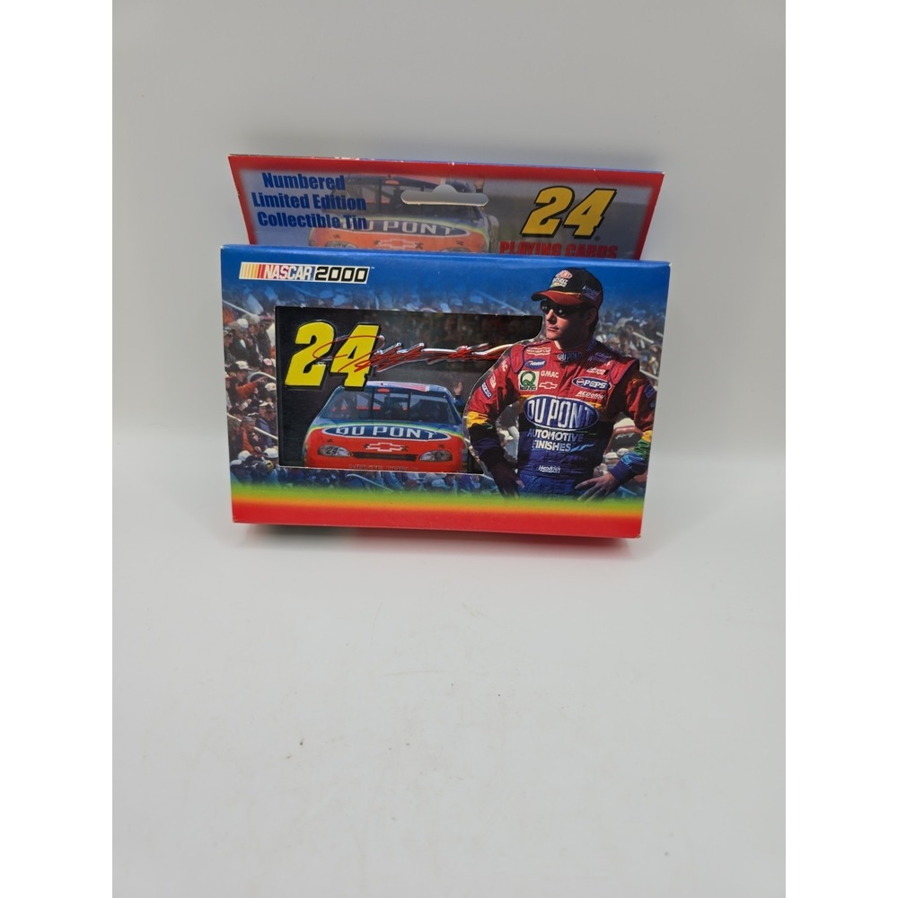 NASCAR's #24 Jeff Gordon Collectible Tin 2 Decks Playing Cards Limited Edition - Picture 1 of 5